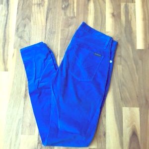 Hudson super skinny electric blue cords